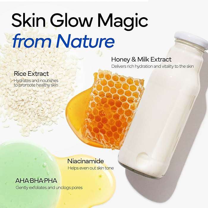 IVOSKIN Rice Milky Bubble Facial Mask, Soothing & Hydrating Face Toner with Black Rice Extract & Niacinamide, Helps Support Skin Barrier and Glow for Sensitive Skin, Korean Skincare (5.07fl oz/ 150ml) - Image 7