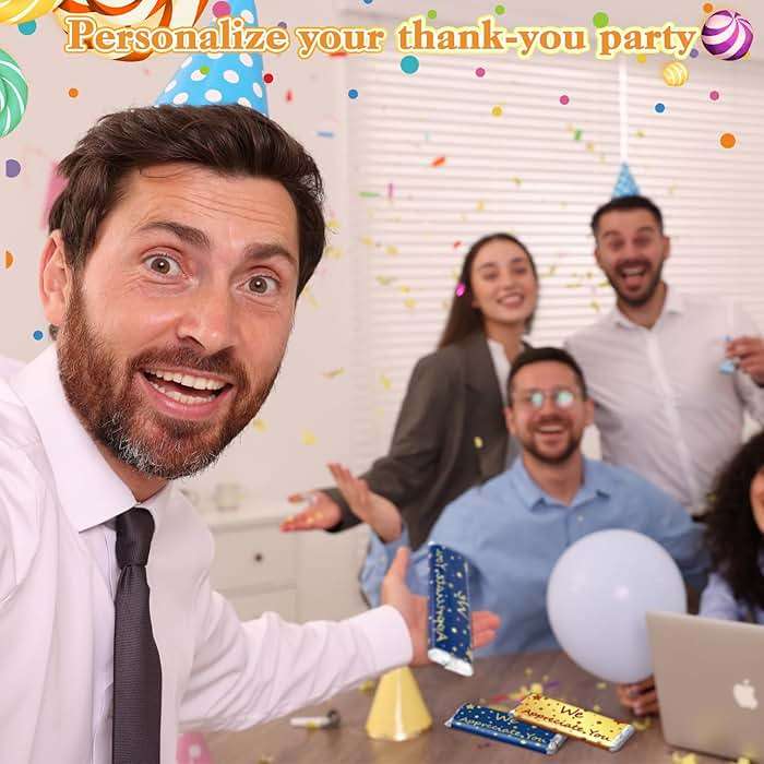 100 Pcs CNA Week Appreciation Gifts End of Year Teacher Gifts Employee Appreciation We Appreciate You Chocolate Candy Wrappers for Paraprofessional Team Party Favor DIY Lover Birthday Graduation(Star) - Image 5
