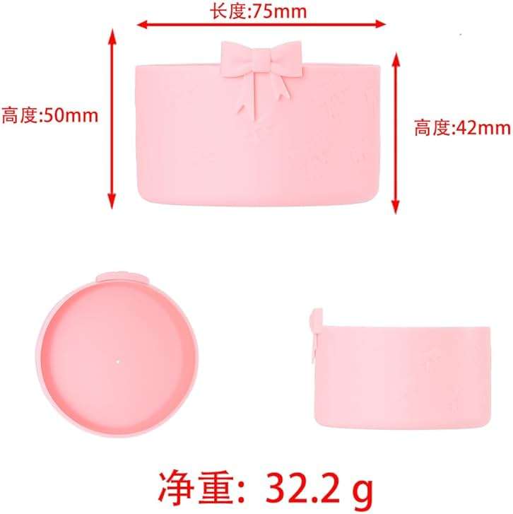 AXMCCH 7.5cm Silicone Bottle Cover &10mm Bow Shape Straw Topper for Stanley Cup 12-40oz (Blue) - Image 4