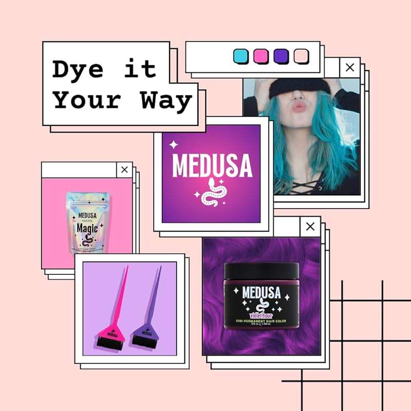 Medusa Semi-Permanent Hair Color, Vegan and Cruelty-Free Hair Dye, Last up to 24 Washes, Non-Damaging Conditioning Hair Color (Deja Blue, 5 fl oz) - Image 9