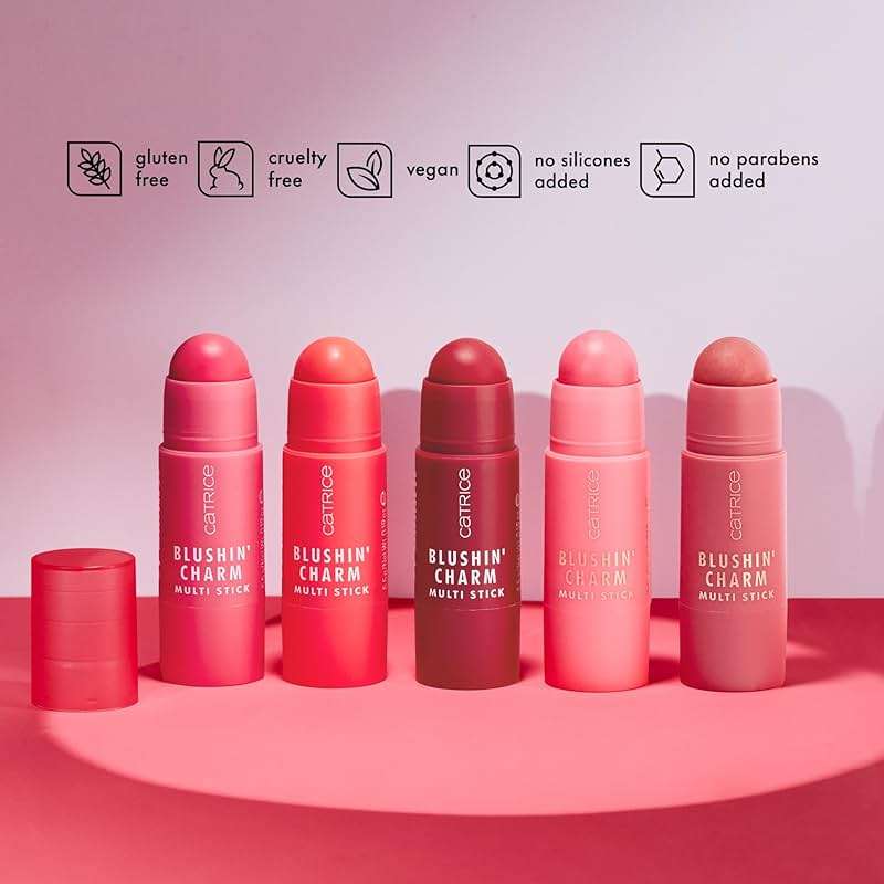 Catrice | Blushin' Charm Multi Stick | Creamy, Multi-Use Blush & Lip Tint | Buildable Dewy Finish | Vegan & Cruelty Free (040 | Sparkle Lover) - Image 4