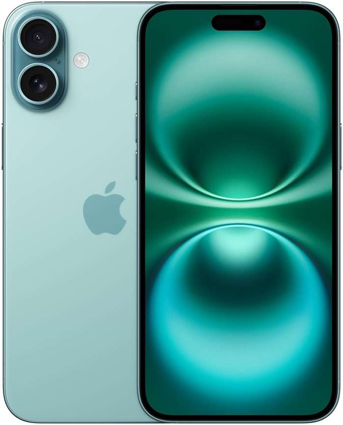 Apple iPhone 16, US Version, 128GB, Teal - Unlocked (Renewed Premium) - Image 1