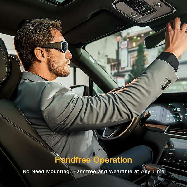 OHO Ultra-Thin Lightweight Sports Camera Sunglasses, 24MP Camera, 1080P Video, Water Resistant UV400 Lens - Image 4