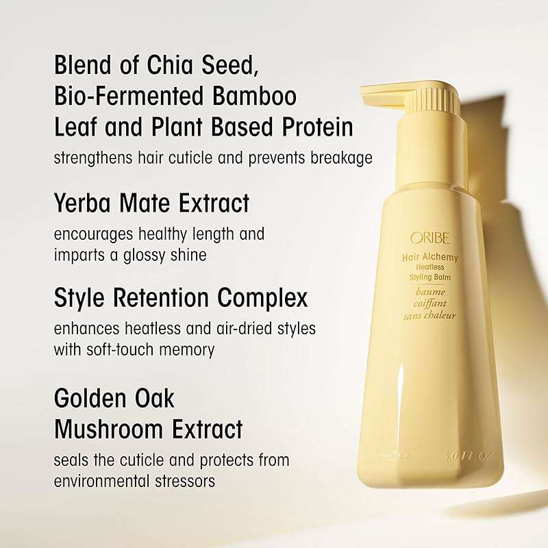ORIBE Hair Alchemy Strengthening Shampoo (8.5 oz), Conditioner (6.7 oz) & Heatless Styling Balm (5 oz) Set - Prevents Breakage & Strengthens Weak, Fragile Hair - Hydrates & Smooths Frizz - Image 3