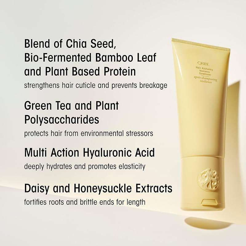 ORIBE Hair Alchemy Strengthening Shampoo (8.5 oz), Conditioner (6.7 oz) & Heatless Styling Balm (5 oz) Set - Prevents Breakage & Strengthens Weak, Fragile Hair - Hydrates & Smooths Frizz - Image 5