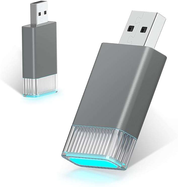 Mini Wireless Carplay Adapter for Apple iPhone,Plug and Play Easy Setup Automatic Reconnect,Convert Wired to Wireless Carplay Adapter Dongle,for Car Play 2016+ & iPhone iOS 10+ (USB A) Grey01 - Image 1