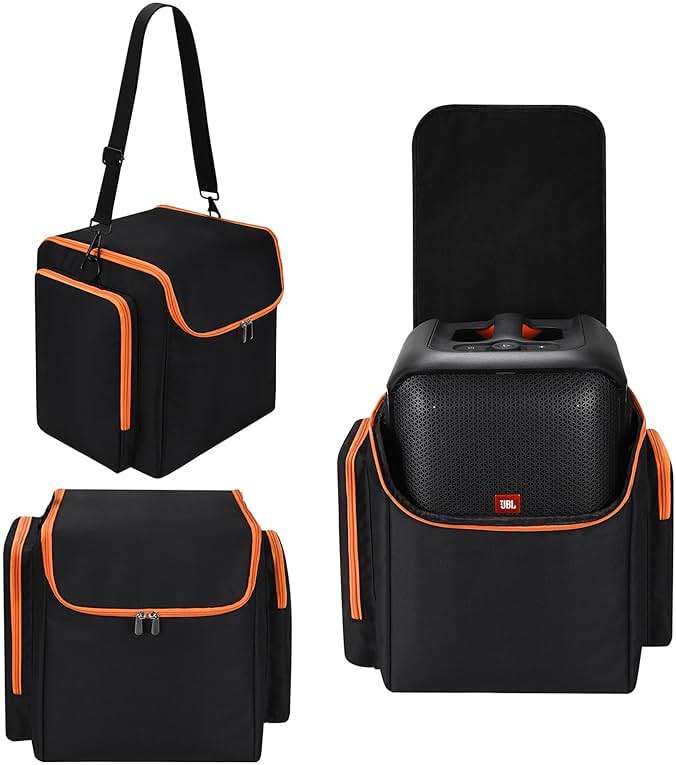 DGSYMLXGS storage bag case for JBL PartyBox Encore Essential speaker with adjustable shoulder strap portable multifunctional pocket for outdoor activities travel - Image 1