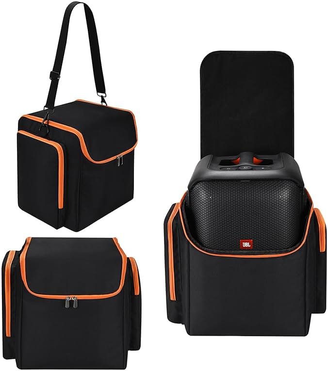 DGSYMLXGS storage bag case for JBL PartyBox Encore Essential speaker with adjustable shoulder strap portable multifunctional pocket for outdoor activities travel - Product Image