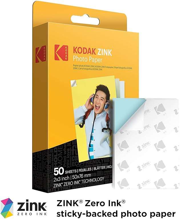 Kodak Step Instant Smartphone Photo Printer - 75 Sheets Bundle - Portable Mini Color Wireless Mobile Printer - Zink 2x3” Sticky-Back Photos - Bluetooth Compatible with Smart Devices - Fun App -White - Image 4