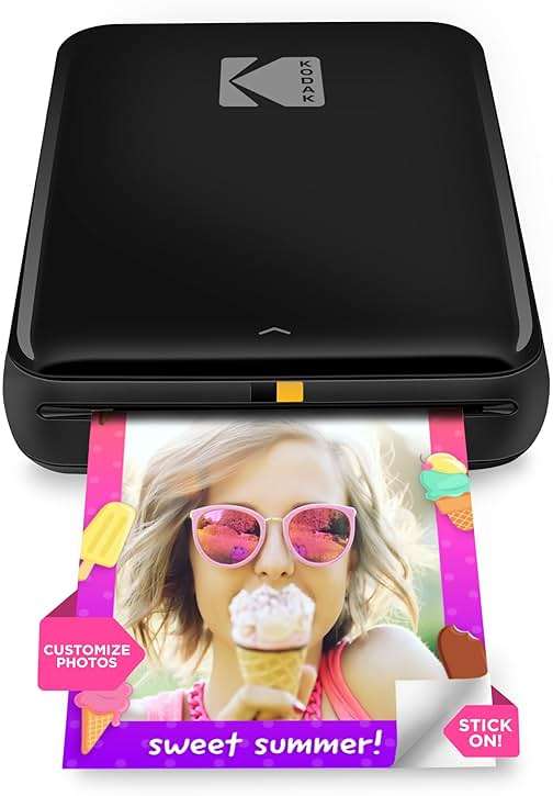 Kodak Step Instant Smartphone Photo Printer - 75 Sheets Bundle - Portable Mini Color Wireless Mobile Printer - Zink 2x3” Sticky-Back Photos - Bluetooth Compatible with Smart Devices - Fun App -Black - Image 2