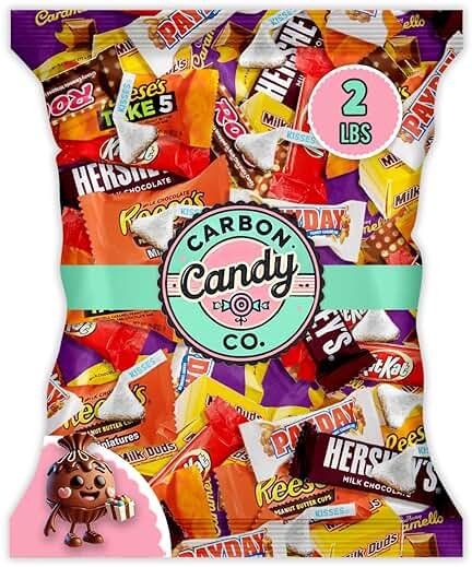 Chocolate Candy Variety Pack – 2 Lb Mixed Chocolate Candy Assortment Bag Bulk – Bulk Chocolate Candy Individually Wrapped with Assorted Chocolate Mini Bars – Dark & Milk Chocolate Bulk - Father's Day - Ships with Ice - Product Image