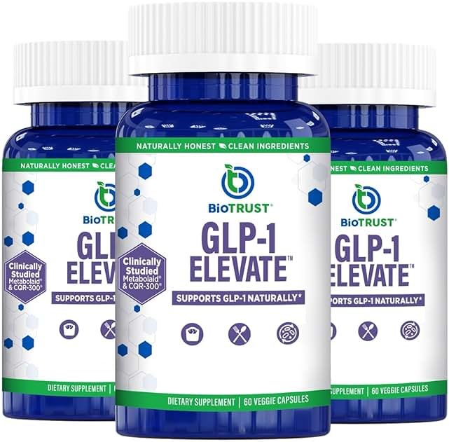 GLP1 Elevate™ - GLP-1 Booster Supplement | Curb Cravings & Support Metabolic Health | Increase Natural Production with Clinically Studied Ingredients | 90 Servings - Product Image