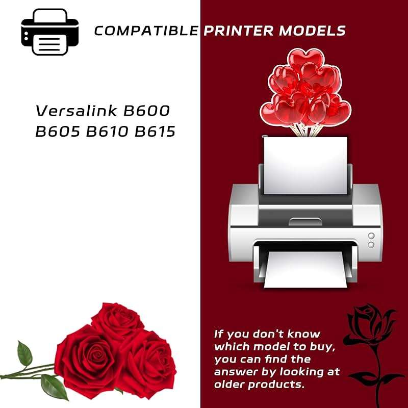 B600 Drum Unit Compatible for Xerox Versalink B600 B605 B610 B615 Printers, with Chip, High Yield 60000 Pages, Clear Printing (Black) - Image 2