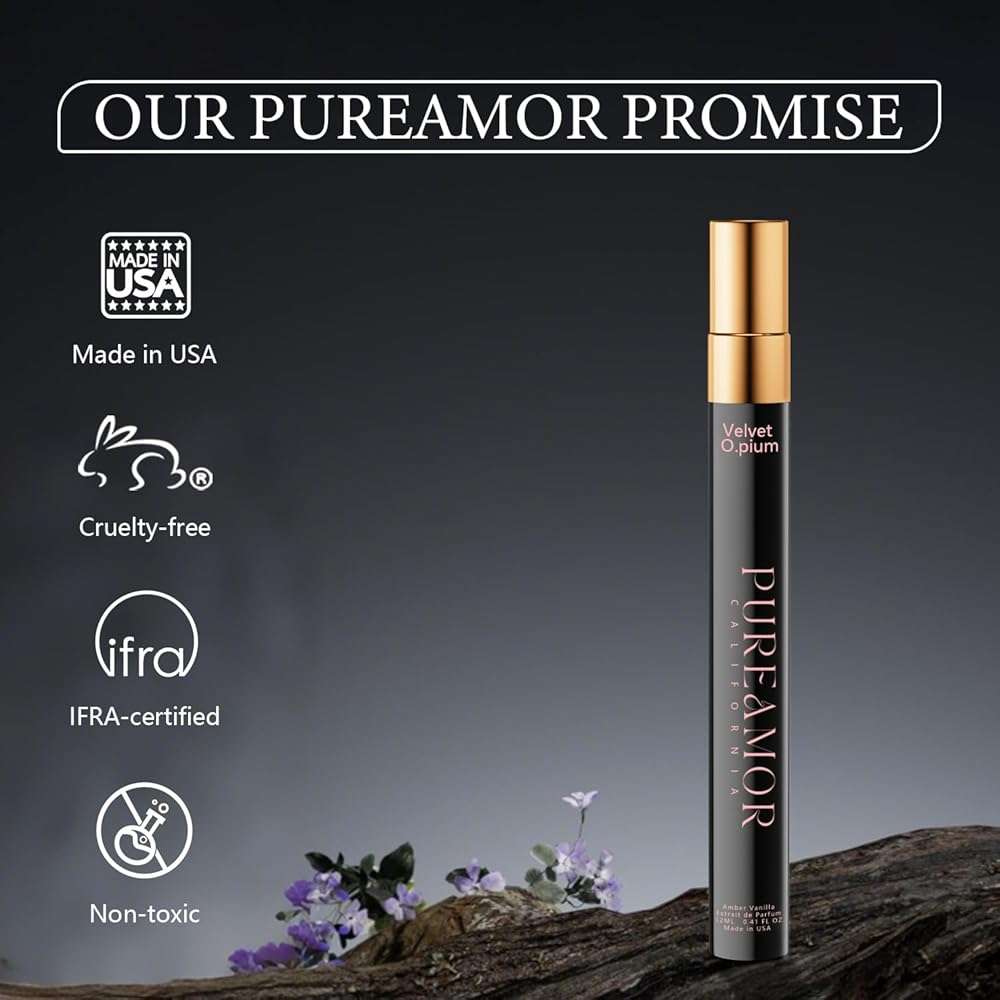 PUREAMOR Pheromones Perfumes for Women, Amber Vanilla Extrait de Parfum Oil Spray, 12ml (0.41 fl.oz) Long-Lasting Travel Size Elegant Warm & Sweet Fragrance, Ideal Gift for Her, Made in USA - Image 3