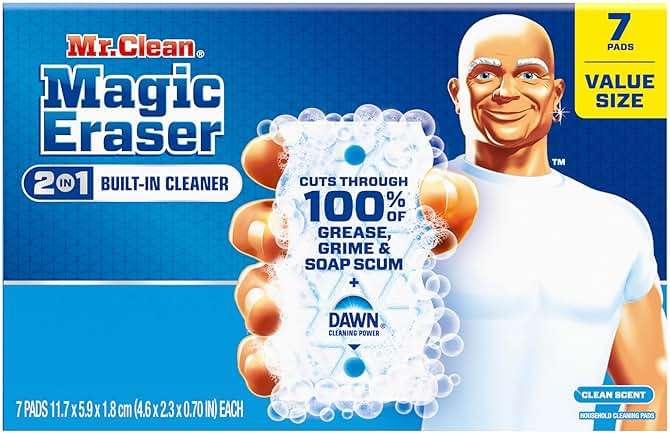Mr. Clean Magic Eraser Foaming Sponge, All Purpose, Dawn Cleaning Power, Wall Cleaner, Sneaker Cleaner, Oven Cleaner, Kitchen, Bathroom, Shower Cleaning Supplies, Scrubber, Ultra Foamy, 7ct - Image 11