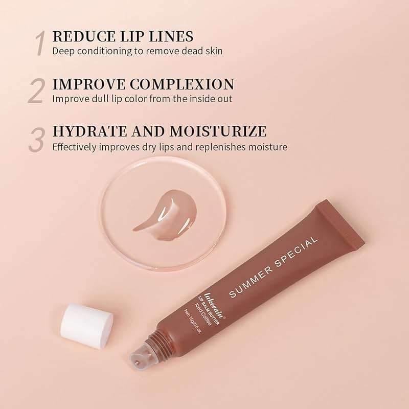 Lakerain 4 PCS Lip Glossy Butter Nourishing Balm,Lightweight,Non-Sticky,Long-lasting Lip Care Set - Image 2