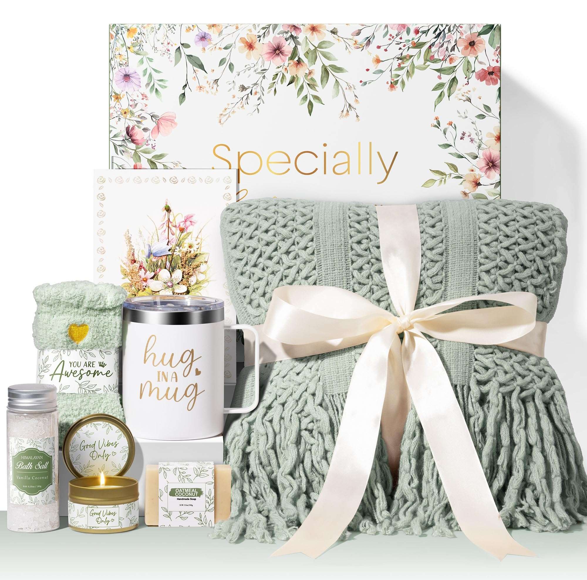 Self Care Gifts for Women Get Well Soon Gifts, Birthday Gifts for Women Care Package, Sympathy Gift Baskets Spa Gifts Set, Christmas Thinking of You Inspirational Gifts for Mom Her Friend Sister Wife - Image 1
