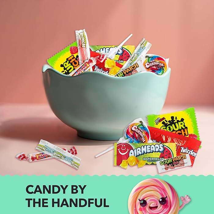 Bulk Candy Variety Pack - 5 lb Candy Individually Wrapped - Assorted Mix - Lollipops, Hard, Fruity - Dulces - Christmas - Big Bag for Party Favors - Image 7