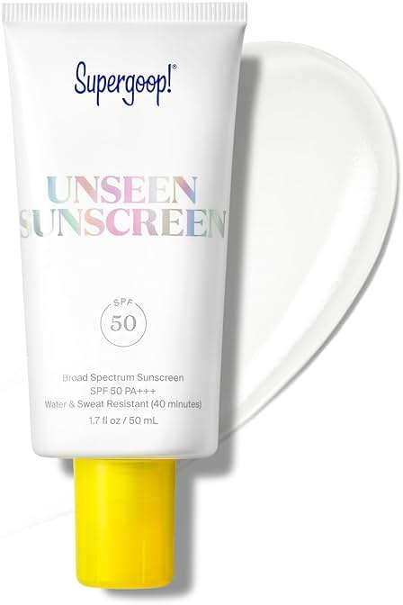Supergoop! Unseen Sunscreen - Clear & Invisible Face Sunscreen + Broad Spectrum + Makeup-Gripping Primer - Weightless, Scentless, Oil Free - For All Skin Types & Tones - Image 1