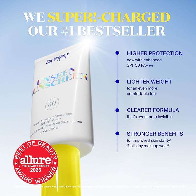 Supergoop! Unseen Sunscreen - Clear & Invisible Face Sunscreen + Broad Spectrum + Makeup-Gripping Primer - Weightless, Scentless, Oil Free - For All Skin Types & Tones - Image 2