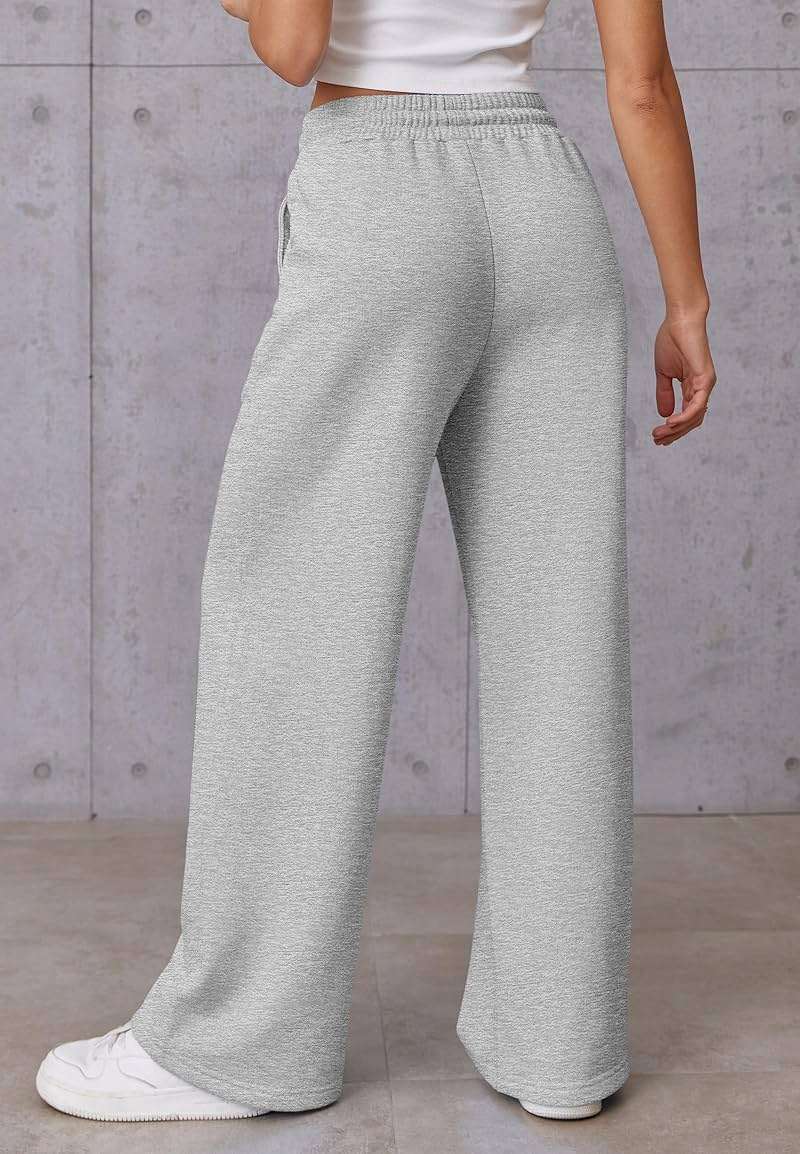 ATHMILE Womens Wide Leg Sweatpants High Waisted Baggy Pants Fashion Teen Girl Drawstring Athletic Joggers - Image 4