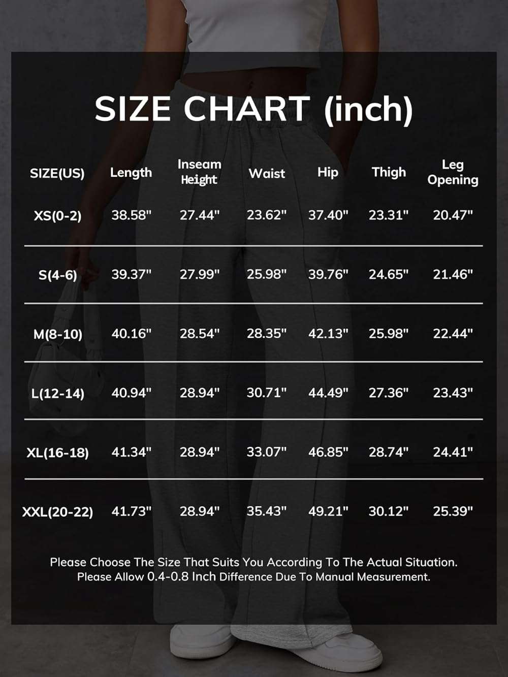 ATHMILE Womens Wide Leg Sweatpants High Waisted Baggy Pants Fashion Teen Girl Drawstring Athletic Joggers - Image 6