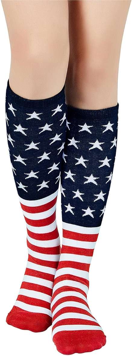 American Trends Women's Knee High Socks, Novelty Holiday Printed Tall Tube Socks, Casual & Party Athletic Sports Stockings - Image 4
