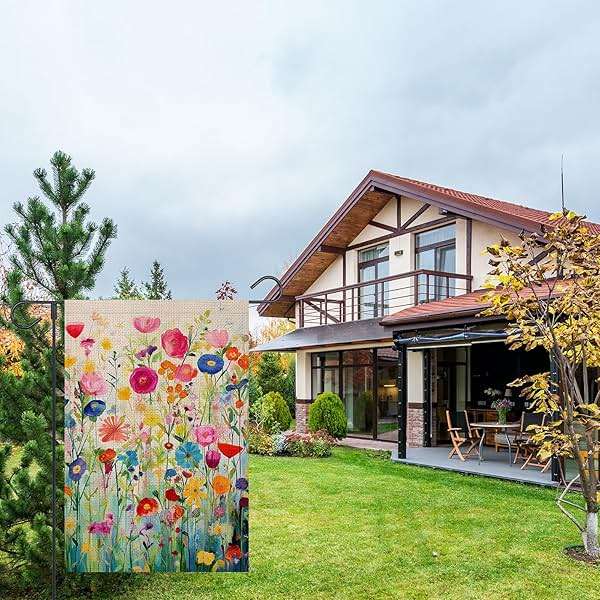 FUYUCHEN Spring Summer Garden Flag 12x18 Inch Double Sided Outside Colorful Floral Wildflower Small Burlap for Yard Outdoor Seasonal Decoration Flag - Image 5