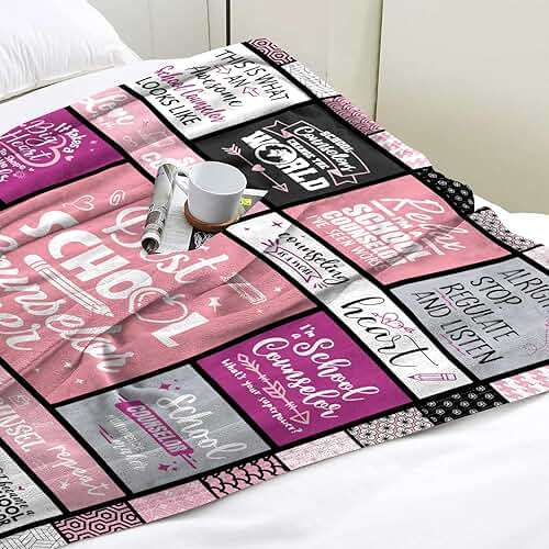 School Counselor Gifts - School Counselor Appreciation Gifts - Guidance Counselor Gifts for Women - Gifts for School Counselor on Retirement Birthday Soft Throw Blanket 60"X50" - Image 4