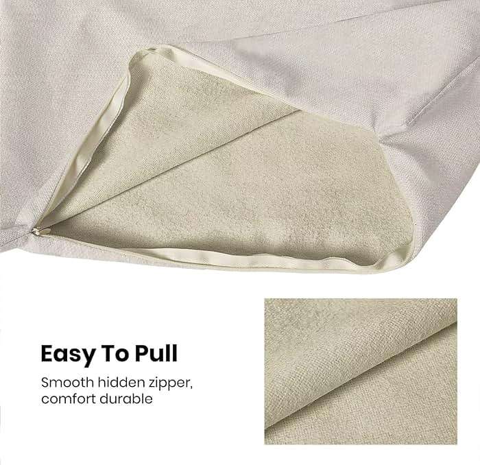 Jecuwo Boho Mid Century Pillow Covers 22x22 Inch Set of 2, Abstract Simple Black and White Decorative Throw Pillowcase Boho Modern Outdoor Farmhouse Cushion Cover for Sofa Couch Bed Living Room Decor - Image 7
