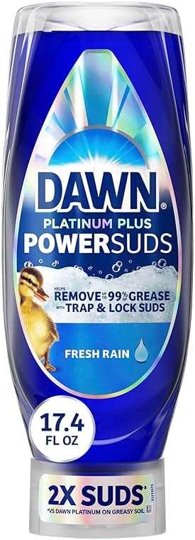 Dawn Platinum Plus PowerSuds Liquid Dish Soap, 17.4 oz. EZ-Squeeze Bottle - Image 1