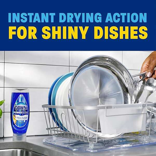 Dawn Platinum Plus PowerSuds Liquid Dish Soap, 17.4 oz. EZ-Squeeze Bottle - Image 7