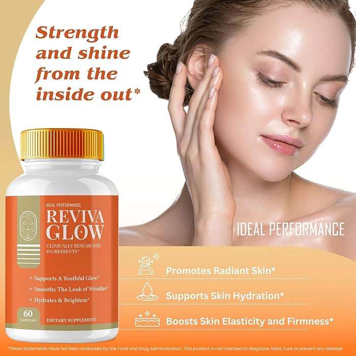 Reviva Glow Capsules, RevivaGlow Supports Natural Healthy and Glowing Skin Pills - Maximum Strength, Reviva Glow Vitamin Supplement Support Pills, RevivaGlow Support Capsules Reviews (60 Capsules) - Image 4