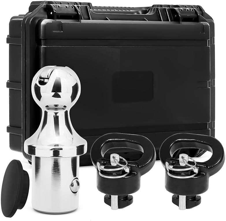 60618 Puck System Gooseneck Hitch Ball Kit, Gooseneck Ball with Box for Truck Bed Compatible with 2013-2026 Dodge RAM 2500 3500, 2 Gooseneck Safety Chain Anchors 30000 lbs GTW/ 7500 lbs VTW - Image 1