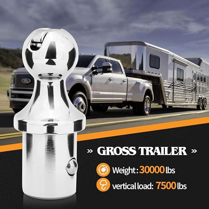 60618 Puck System Gooseneck Hitch Ball Kit, Gooseneck Ball with Box for Truck Bed Compatible with 2013-2026 Dodge RAM 2500 3500, 2 Gooseneck Safety Chain Anchors 30000 lbs GTW/ 7500 lbs VTW - Image 5