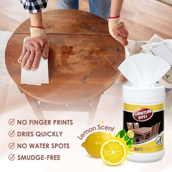Swiffen 4 Pack Wood Furniture Wipes 240 Count Wood Furniture Cleaner and Polish Wipes Remove Dirt and Grime Buildup Cabinet Cleaner for Wood Surfaces Floors Kitchen Bathroom Cabinet Cleaning - Image 4