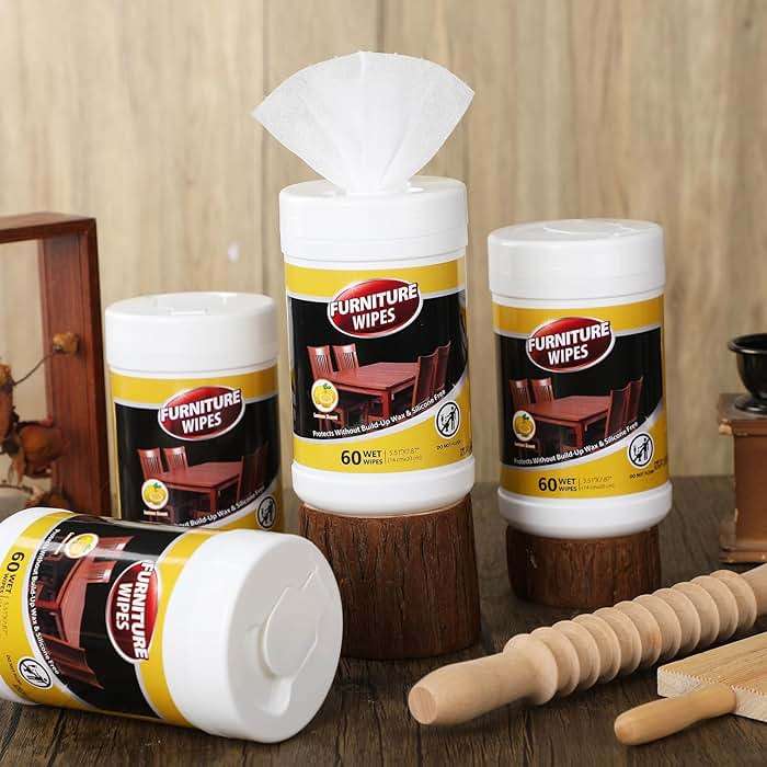 Swiffen 4 Pack Wood Furniture Wipes 240 Count Wood Furniture Cleaner and Polish Wipes Remove Dirt and Grime Buildup Cabinet Cleaner for Wood Surfaces Floors Kitchen Bathroom Cabinet Cleaning - Image 5