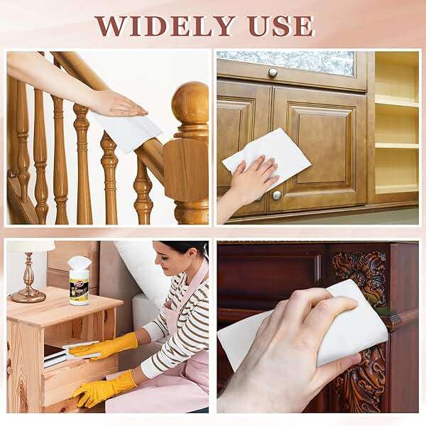 Swiffen 4 Pack Wood Furniture Wipes 240 Count Wood Furniture Cleaner and Polish Wipes Remove Dirt and Grime Buildup Cabinet Cleaner for Wood Surfaces Floors Kitchen Bathroom Cabinet Cleaning - Image 6