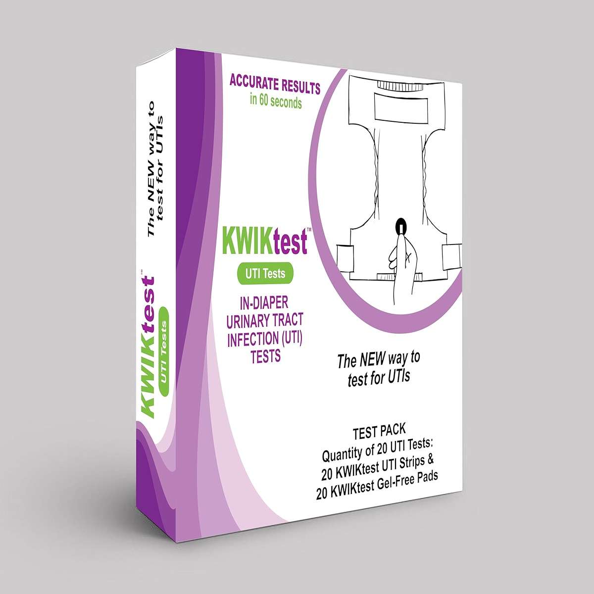UTI Diaper Tests (20) for Baby - Toddler - Adult - Urinary Tract Infection - Image 1