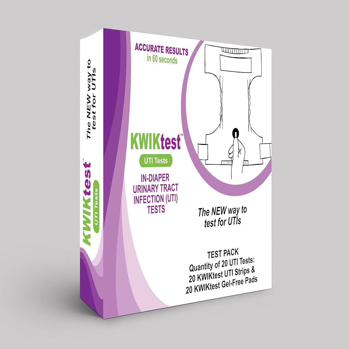 UTI Diaper Tests (20) for Baby - Toddler - Adult - Urinary Tract Infection - Product Image