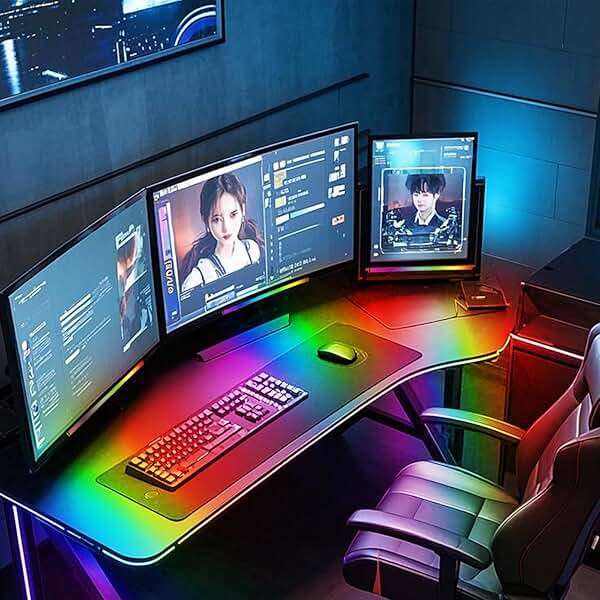 Generic RGB LED Monitor Light Bar, USB Powered, RGB Mode Change Controller, Gaming Atmosphere Light, Under The Table, Computer Accessories, Room, Hand Display - Image 3