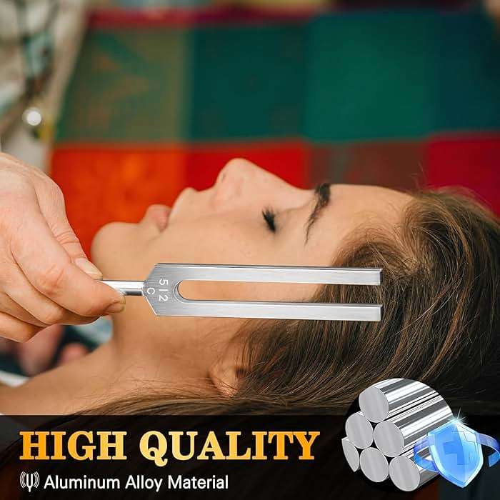 Tuning Forks Set(128Hz,256Hz,512Hz) Medical-Grade Weighted & Unweighted Tuning Fork for Healing Chakra/Sound Therapy/Yoga and Meditation Frequency Healing Devices Good Gift for Women - Image 4