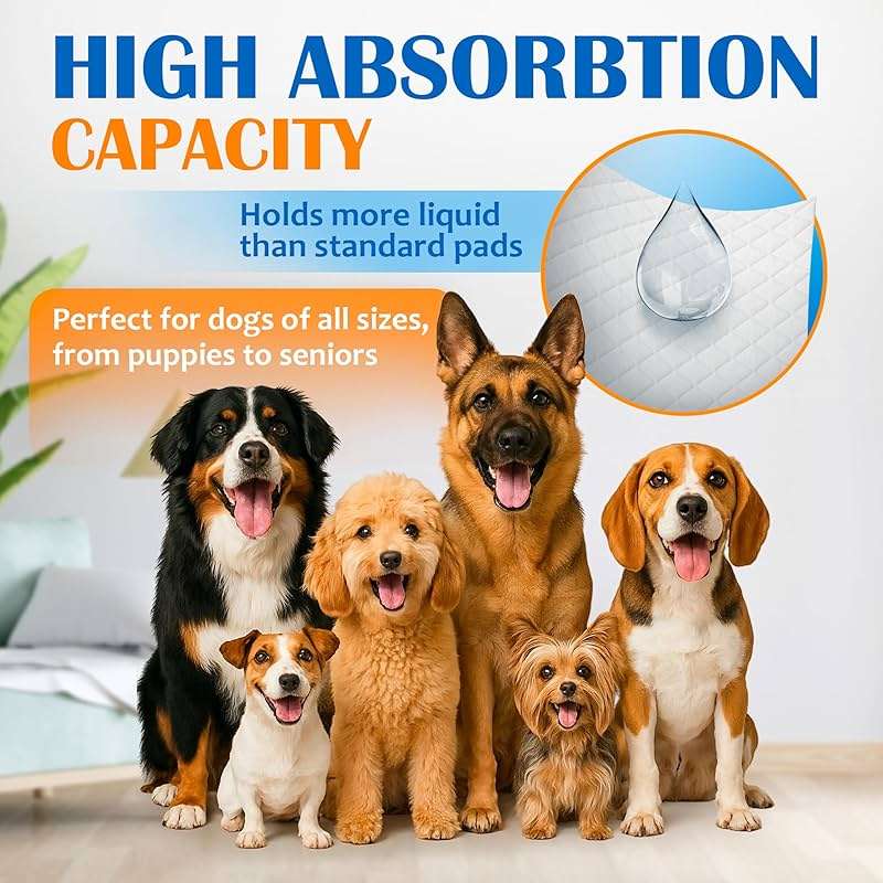 Paws & Claws Premium Disposable Dog & Puppy Pee Pads – Small 17"x20", 50 Count – 6-Layer Leak‑Proof, Super Absorbent (Holds 4 Cups), Quick‑Drying – for Small Dogs, Puppies, Seniors & Potty Training - Image 7