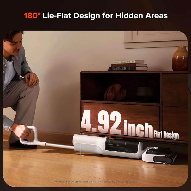roborock F25 GT Vacuum Mop All in One, Wet Dry Vacuum Cleaner Cordless, 20000Pa Floor Cleaner Machine for Tile Hardwood Wood Vinyl Floor, Edge to Edge Self Cleaning Electric Mop with 180° Lie-Flat - Image 6