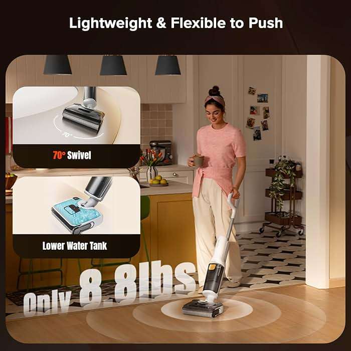 roborock F25 GT Vacuum Mop All in One, Wet Dry Vacuum Cleaner Cordless, 20000Pa Floor Cleaner Machine for Tile Hardwood Wood Vinyl Floor, Edge to Edge Self Cleaning Electric Mop with 180° Lie-Flat - Image 7
