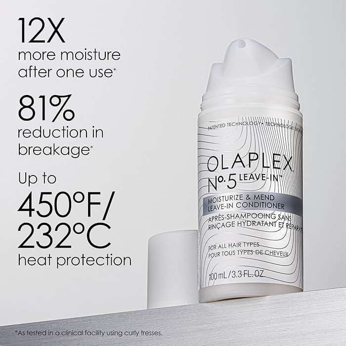 Olaplex Nº.5 Leave-In Conditioner: Moisturizes & Mends Split Ends | Reduces Breakage & Repairs, Protects Damaged Hair | For Coily, Curly, Straight, and Wavy, Stocking Stuffers, 100 mL / 3.3 Fl. Oz. - Image 4
