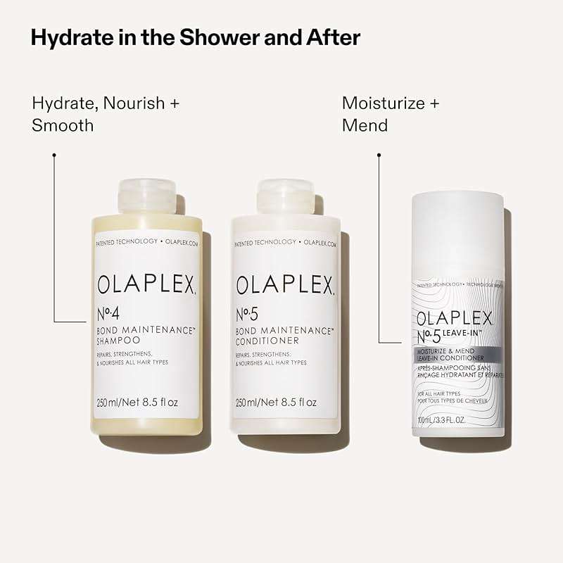 Olaplex Nº.5 Leave-In Conditioner: Moisturizes & Mends Split Ends | Reduces Breakage & Repairs, Protects Damaged Hair | For Coily, Curly, Straight, and Wavy, Stocking Stuffers, 100 mL / 3.3 Fl. Oz. - Image 8