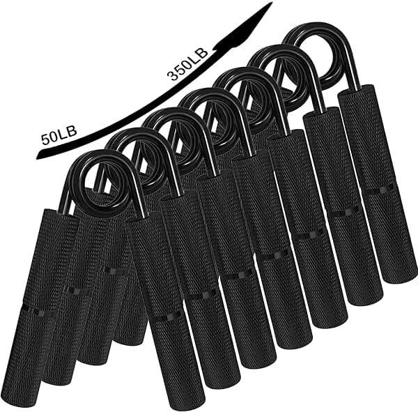 WANSPOORTS Silver Metal Hand Grip Set, 50LB-400LB No Slip Heavy-Duty Grip Strengthener Great Wrist & Forearm Hand Exerciser, Home Gym, Hand Gripper Grip Strength Trainer - Image 2