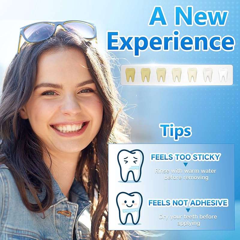 Milumber Teeth Whitening Strips for Sensitive, 42 Strips Whitener Safe Whitestrip, Deep Stains Removal Tooth Whitening, Enamel Safe Non-Slip Dry Strip Technology for Whiter Teeth, Mint - Image 6