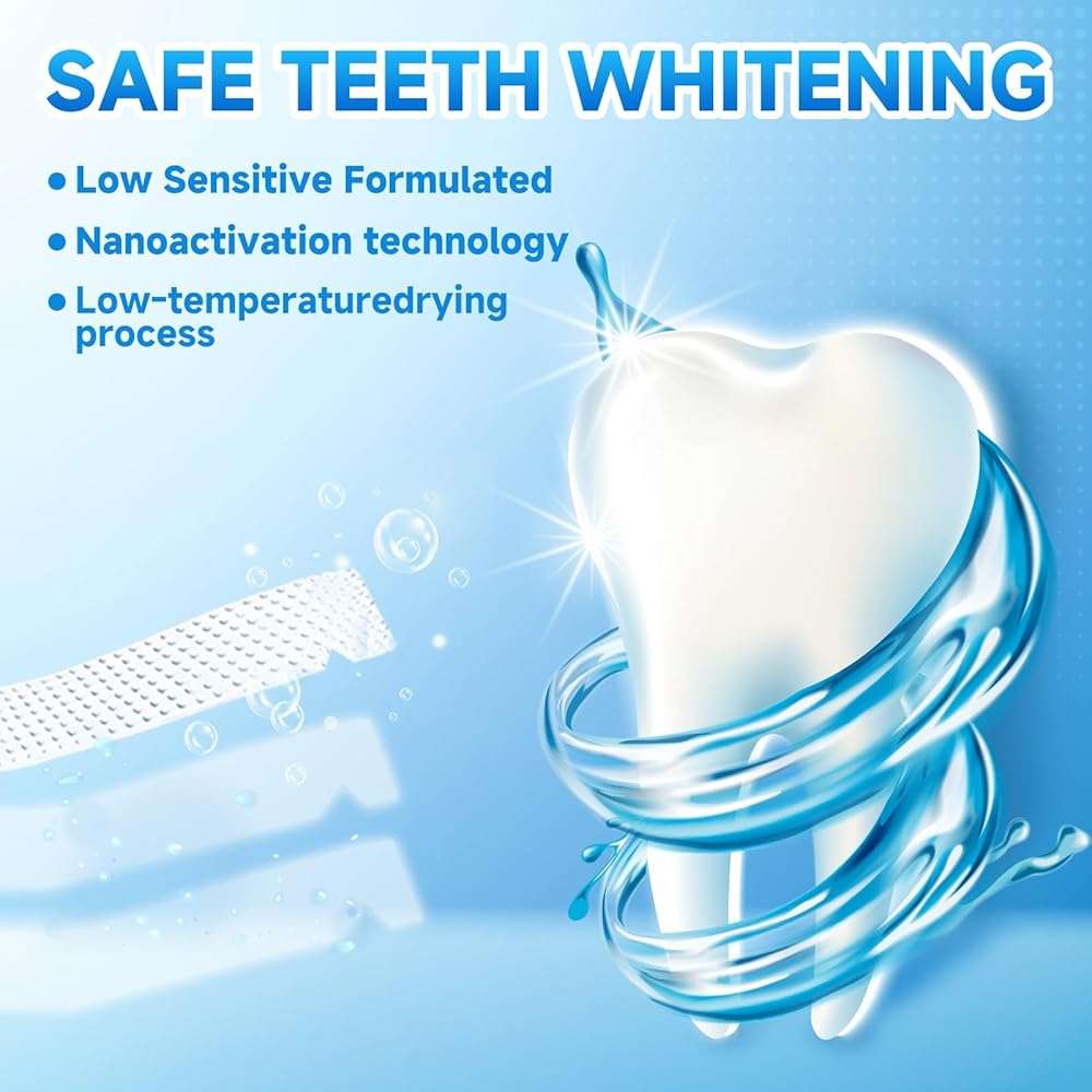 Milumber Teeth Whitening Strips for Sensitive, 42 Strips Whitener Safe Whitestrip, Deep Stains Removal Tooth Whitening, Enamel Safe Non-Slip Dry Strip Technology for Whiter Teeth, Mint - Image 9